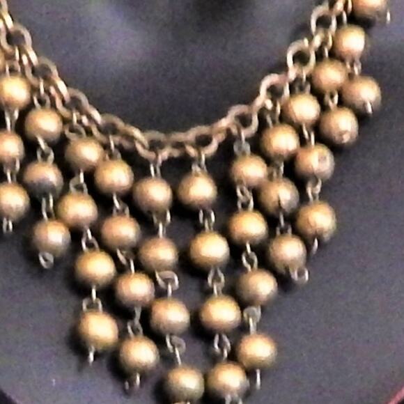 Vintage Medieval Chain & Ball Fringe Necklace - Picture 3 of 5
